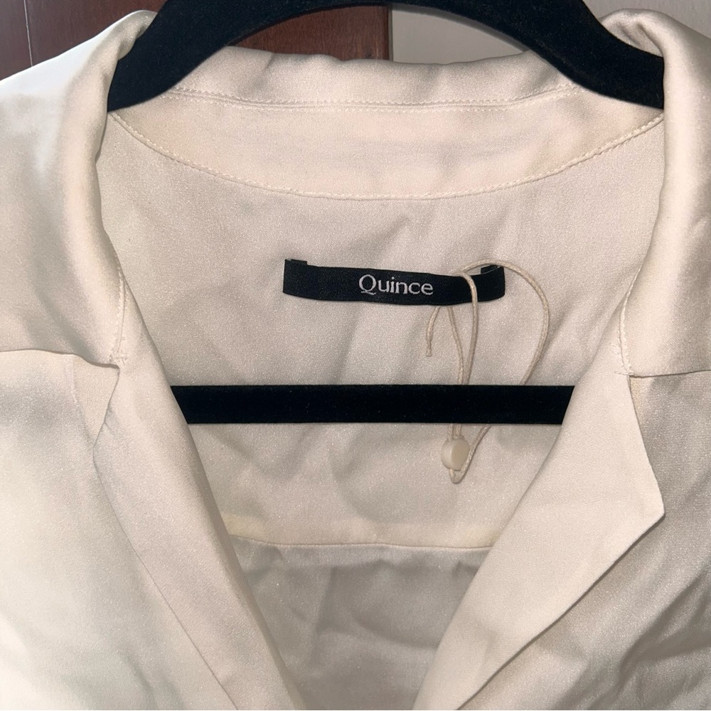 Washable Stretch Silk Notch Collar Blouse